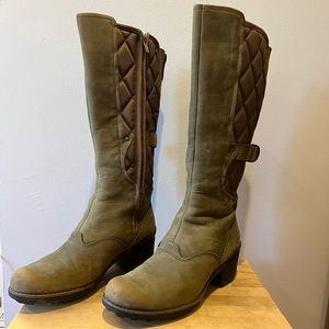 Merrell Womens Suede Snow Boots Olive Green Waterproof Sz 8